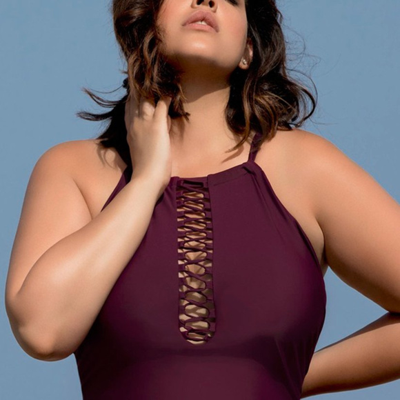 🆕 Raisins Curve One Piece Swimsuit in Maroon - Picture 7 of 7